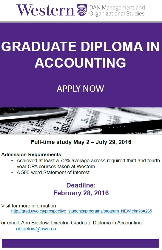 Graduate Diploma in Accounting Poster