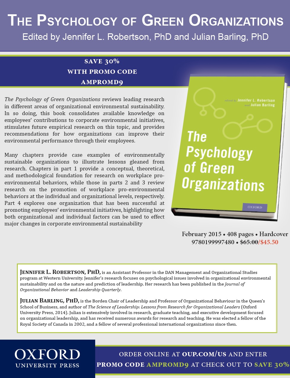 Psychology of Green Organizations