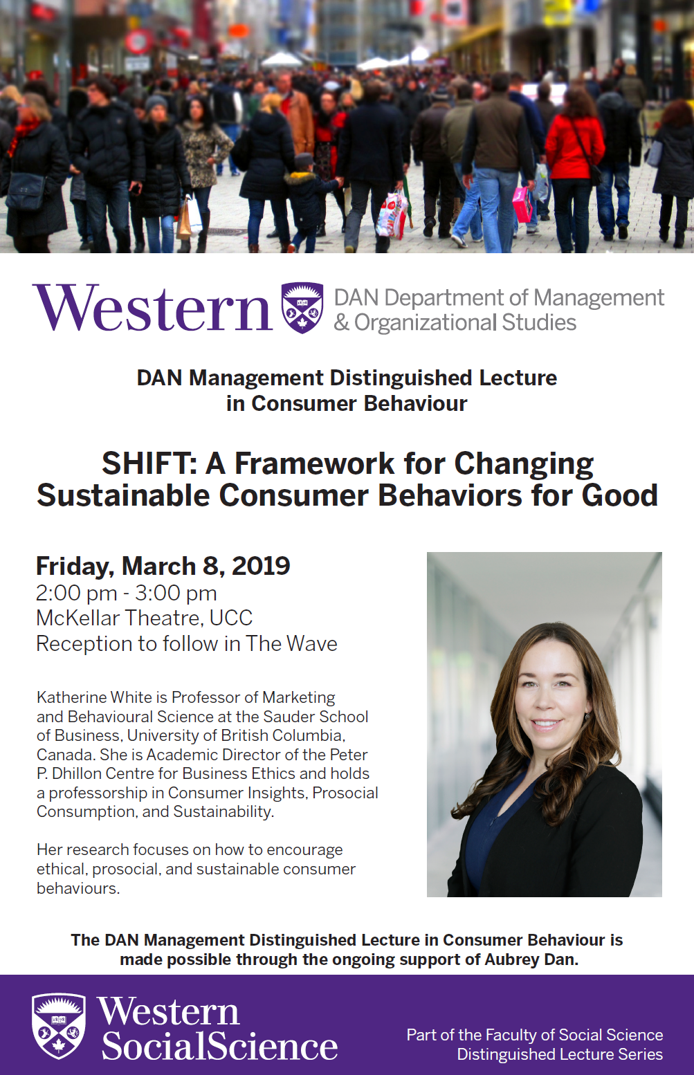 Guest Speaker: Katherine White on March 8 speaks about SHIFT
