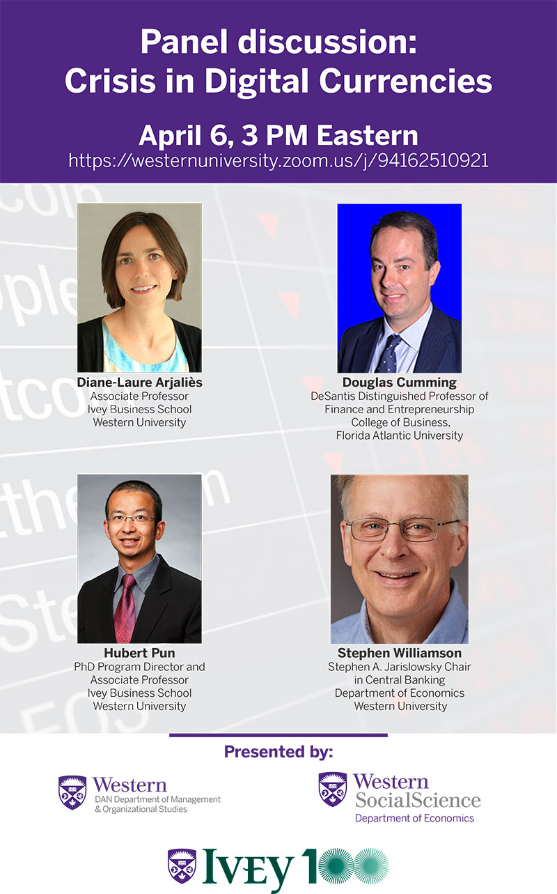 Poster for Digital Currency Panel hosted on April 6