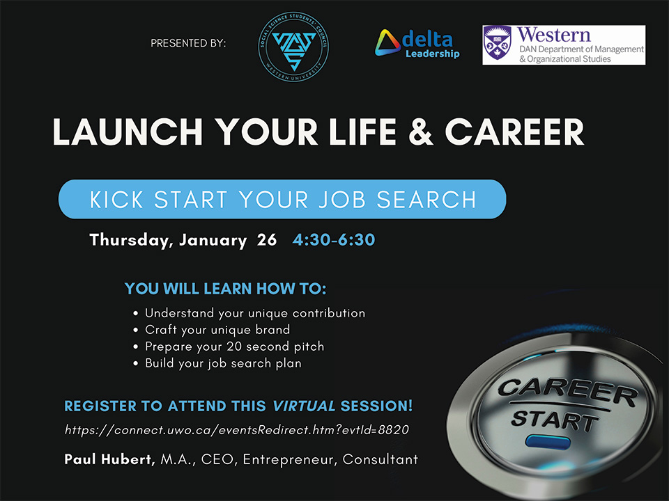 Poster for Launch Your Life & Career Event