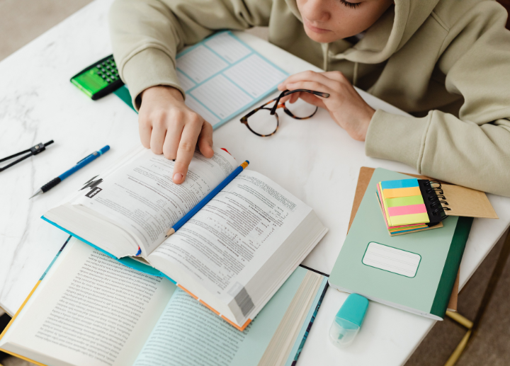 person studying
