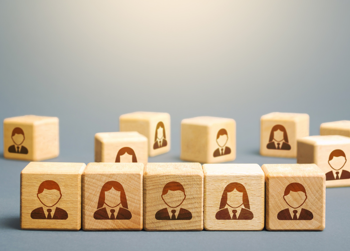 blocks with images of people